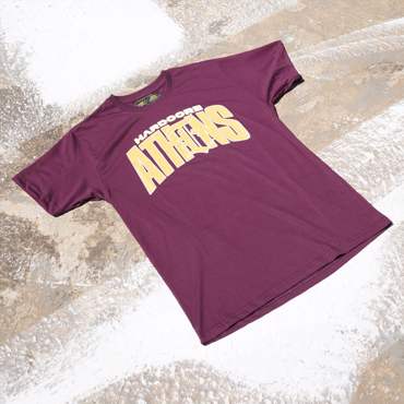Athens Hardcore baseball athens tshirt - bordeaux